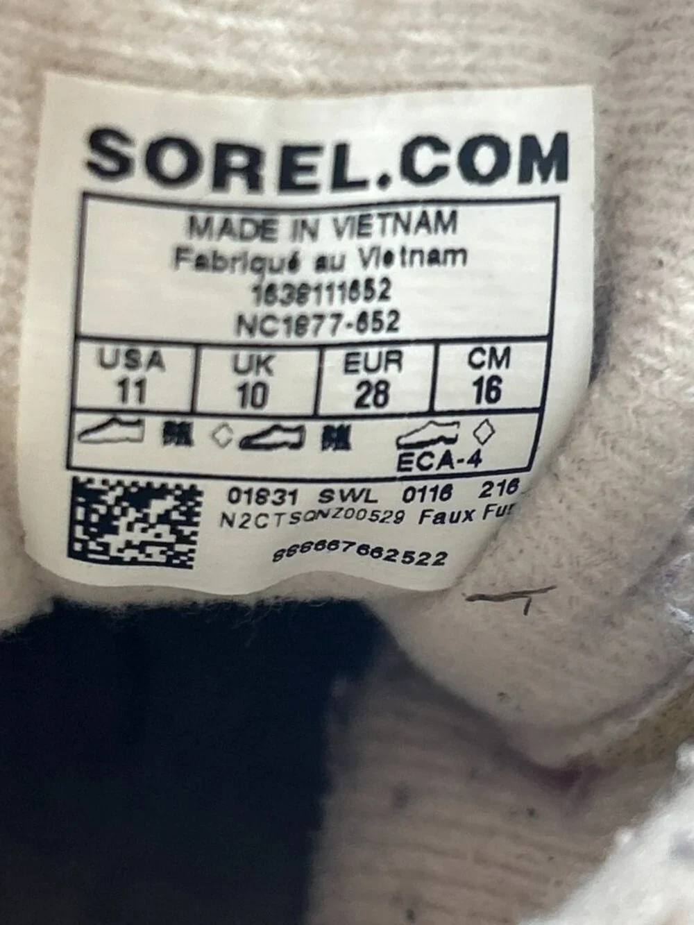 Sorel Kids Snow Commander Winter Boots Size 11 Pink Faux Fur Girls Ankle Shoes
